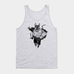 Super German Shepard, dog, guard dog, Parody Fun Super Hero! Tank Top